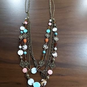 Goldtone long necklace